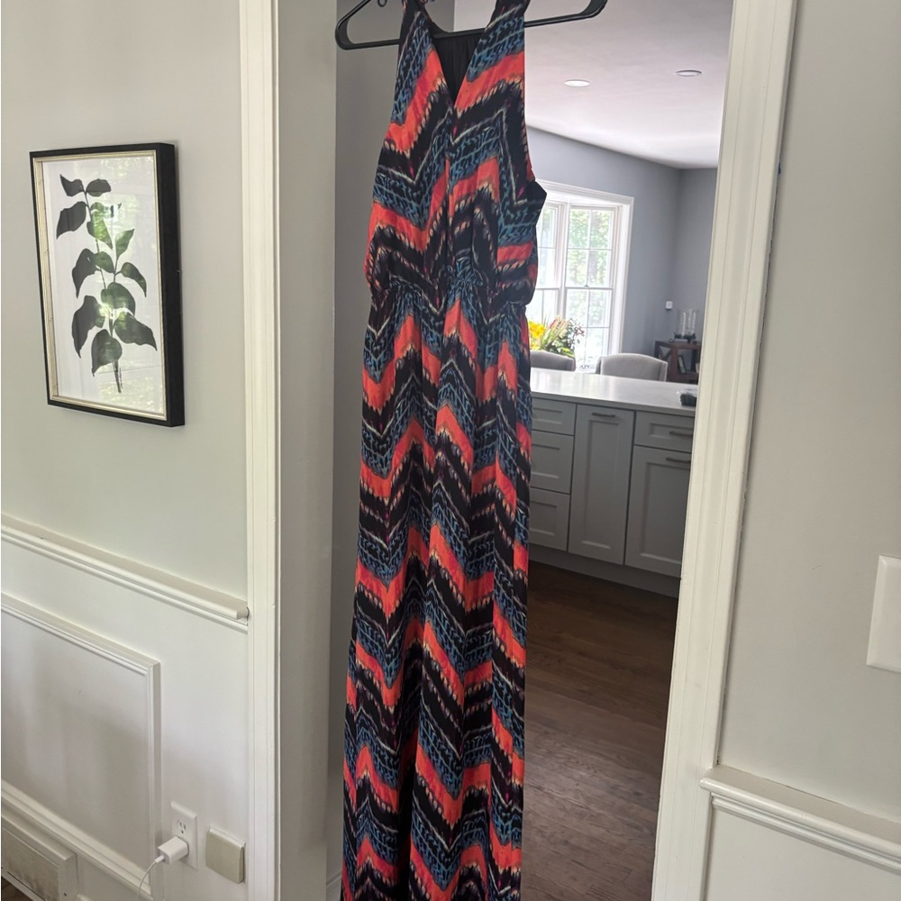 Vibrant Chevron Maxi Dress